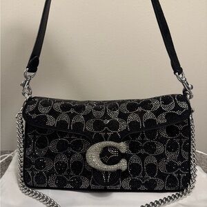 Coach Black Crystal Signature Tabby 26